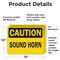 Signmission Sound Horn Caution Sign, Vinyl Decal, 14in W x 10in L, 2PK OS-2PACK-CS-D-1014-L-19234 - alternate 4